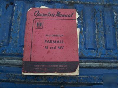 Farmall m and mv operators manual