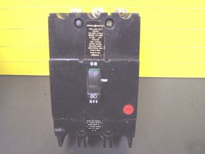 Ge TEY34080 circuit breaker tey 80 amp 3 pole 