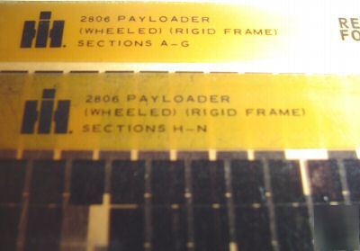 Ih 2806 payloader parts catalog book microfiche