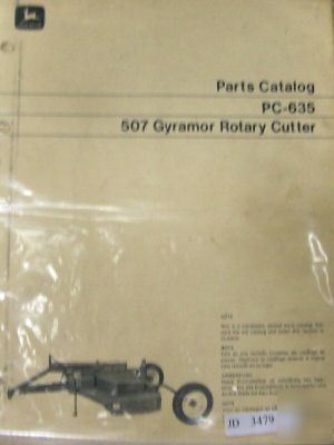 John deere 507 gyramor rotary cutter part manual