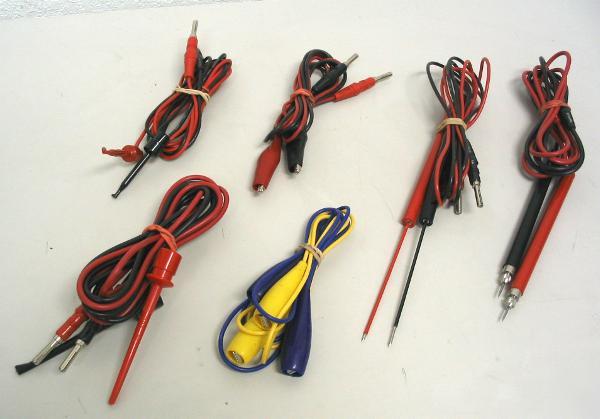 Lot 5 asst multimeter vom test probes meter leads clips