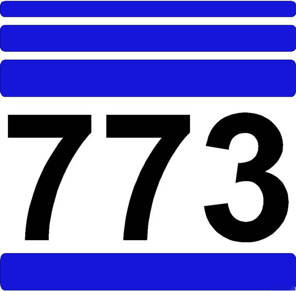 New skid loader decal 773 - blue - bobcat