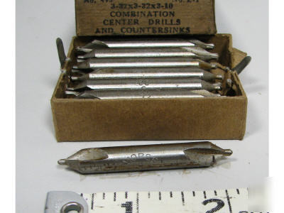 Nos box of 12 morse combination center drills 5/16