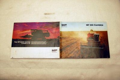 Sales magazine for a mf 550 combine