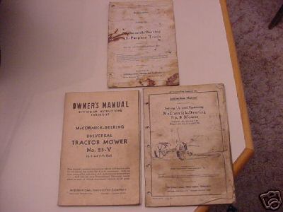 1930's & 1940's mccormick-deering equipment manuals 
