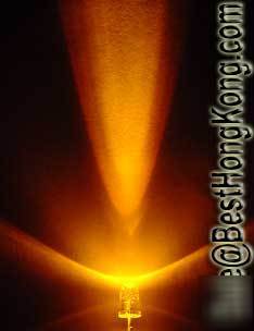 Yellow led set of 50 super bright 5MM 12000MCD+ f/r