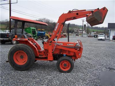 1990 kubota L3450 4X4 compact loader tractor no 