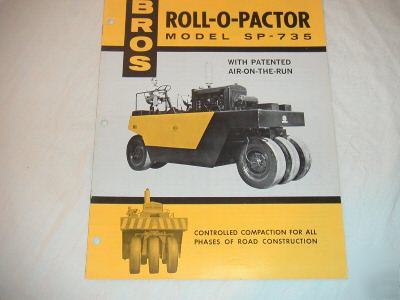 Bros model sp-735 pneumatic tire roller brochure 