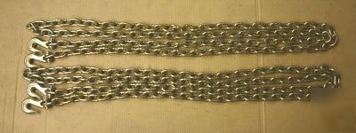 Free shipping (2) grade 70 transport binder chain 3/8 