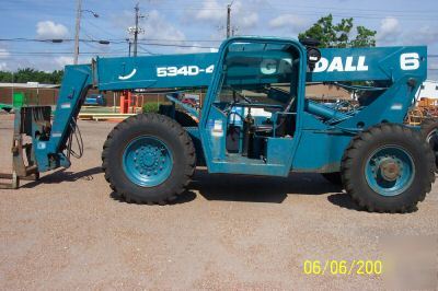 Gradall 534D6, 6000 lb telehandler, 2000, side tilt 