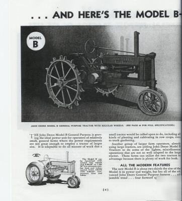 John deere 'a' & 'b' tractors on steel / rubber book