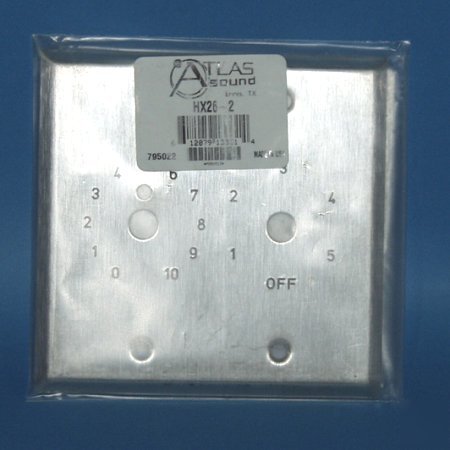 New atlas double gang attenuator plate w/ scale HX26-2