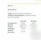 New titan tg-8000 generator never used list at 3350