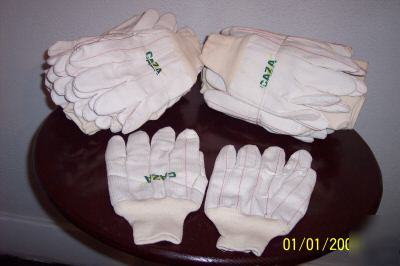 18 pair cotton rib oil rig work gloves rough & tough