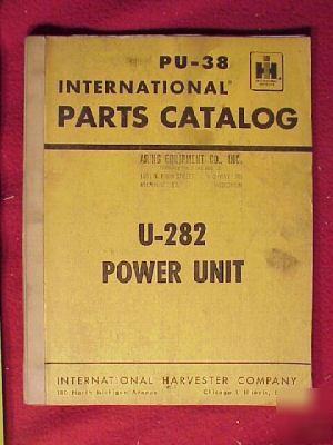 1954 international u 282 power unit part book pu 38