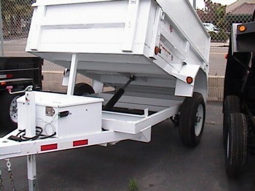 5K single axle pj dump, 5X8 white dumptrailer socal