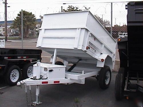 5K single axle pj dump, 5X8 white dumptrailer socal