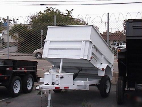5K single axle pj dump, 5X8 white dumptrailer socal