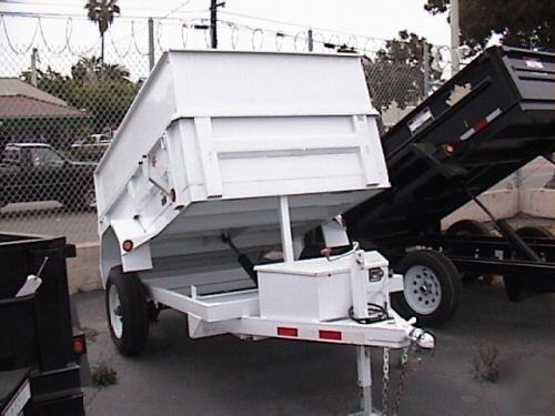 5K single axle pj dump, 5X8 white dumptrailer socal