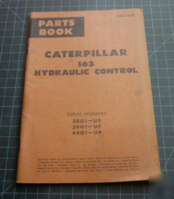 Cat caterpillar 163 hydraulic parts manual book catalog