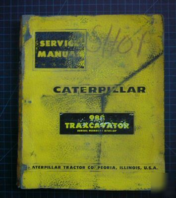 Cat caterpillar 988 traxcavator repair service manual