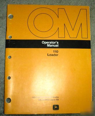 John deere 2155-2755 tractor 110 loader operator manual