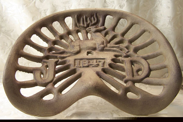 John deere cast iron contoured tractor seat rust finish