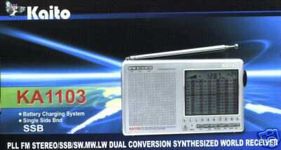 Kaito ka-1103 shortwave+free world clock+free shipping 