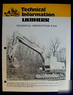 Liebherr R942 hydraulic excavator brochure 1980 #11