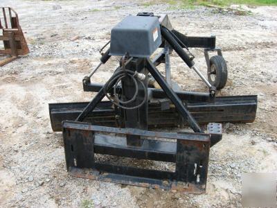 Palm grader attachment for skid loader