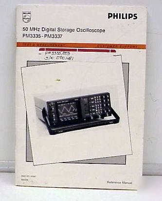 Philips PM3335 - PM3337 oscope reference manual