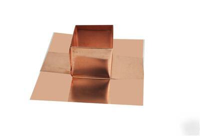 Pitchpocket w soldered corners 16OZ copper 8 x 8 x 4 