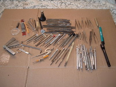 100+ machinist / jewelers bench tools - starrett +