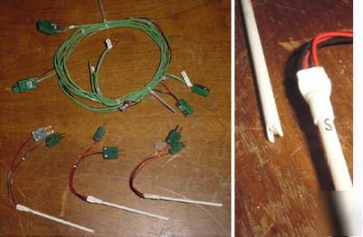 3 dual-element type s thermocouples w/connectors