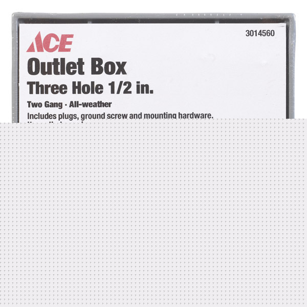Gam-pak products 3014560 outlet box 2G 1/2 3HOLE