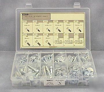 Hex head cap screws - grade 5 w/ nuts, flats & locks