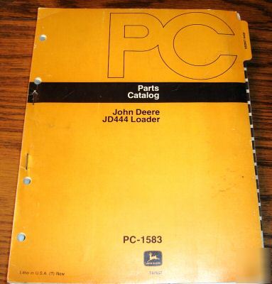 John deere 444 loader parts catalog jd manual tractor