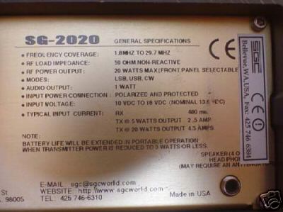 Sgc sg-2020DSP discountinued 9/2006