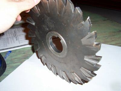 Staggered tooth side milling cutter 8 x 3/8 x 1/2 hss