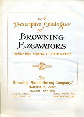 1910 browning excavator crane steam shovel catalog big