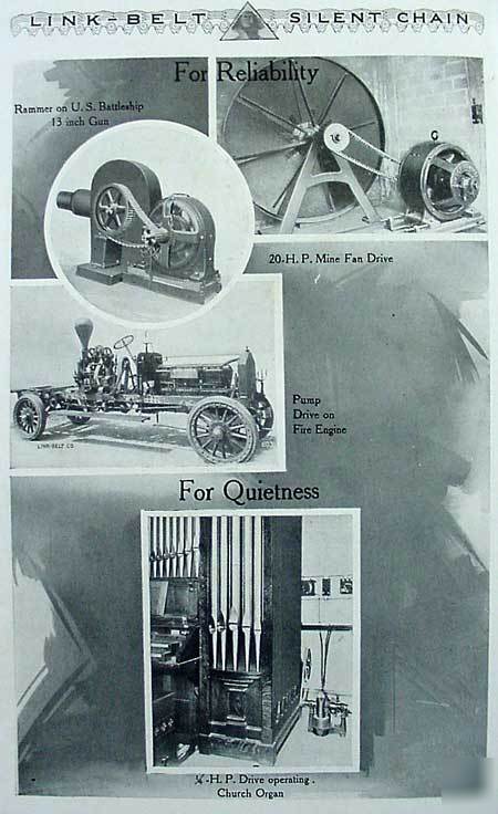 1914 link-belt catalog data mills dam factory power &