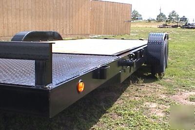 22 ft 18+4 tilt flatbed skidsteer equipment trailer 