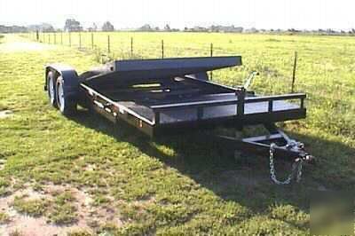 22 ft 18+4 tilt flatbed skidsteer equipment trailer 