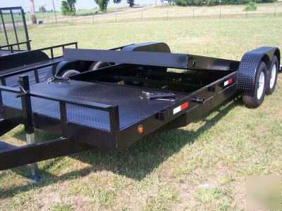 22 ft 18+4 tilt flatbed skidsteer equipment trailer 