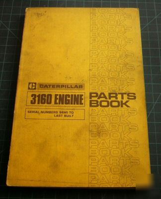 Cat caterpillar 3160 engine parts manual book catalog