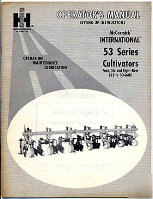 Ih 53 series cultivators operator's manual mccormick