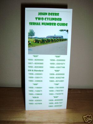 John deere 2 cyl serial numbers guide