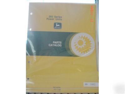 John deere 292 series power unit engine parts catalog