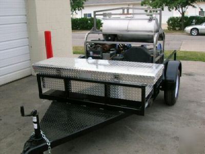 Trailer mounted hot water pressure washer, washers