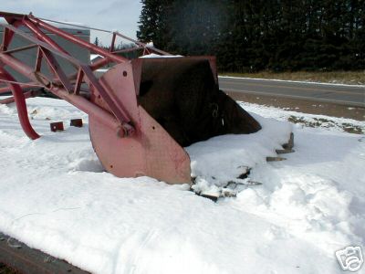 Vintage 1959 ford tractor loader-trip bucket